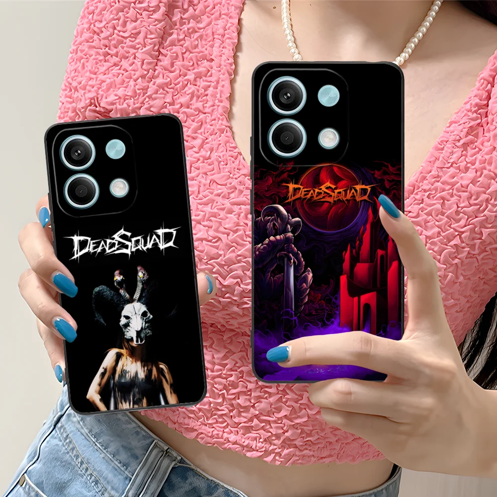 Mobile Dead Squad Phone Case for Xiaomi Redmi Note 13 12 11 10 9 8 7 6 S A Pro Lite Plus 5G Black Smartphone Cellphones Cover