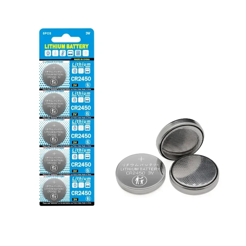 CR2450 3V Lithium Battery CR 2450 DL2450 BR2450 LM2450 KCR5029 For Toy Car Key Remote Control Watch LED Light Button Coin Cells