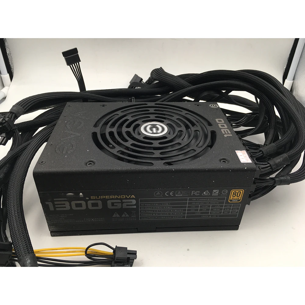 For Mining Power Supply for EVGA 8+8P 6+2P Evga1300G2 1300W Full Module 100% Test Before Shipment