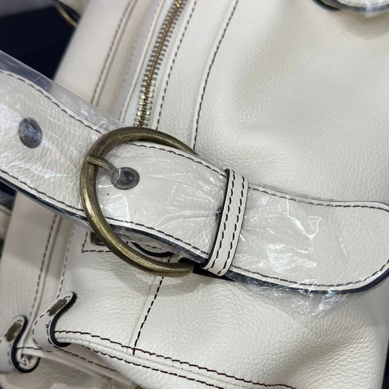 Classic Doctor's Bags For Women Luxury Designer Handbags Purses 2025 New In PU Lychee Pattern Belt Buckle Soft Underarm Shoulder