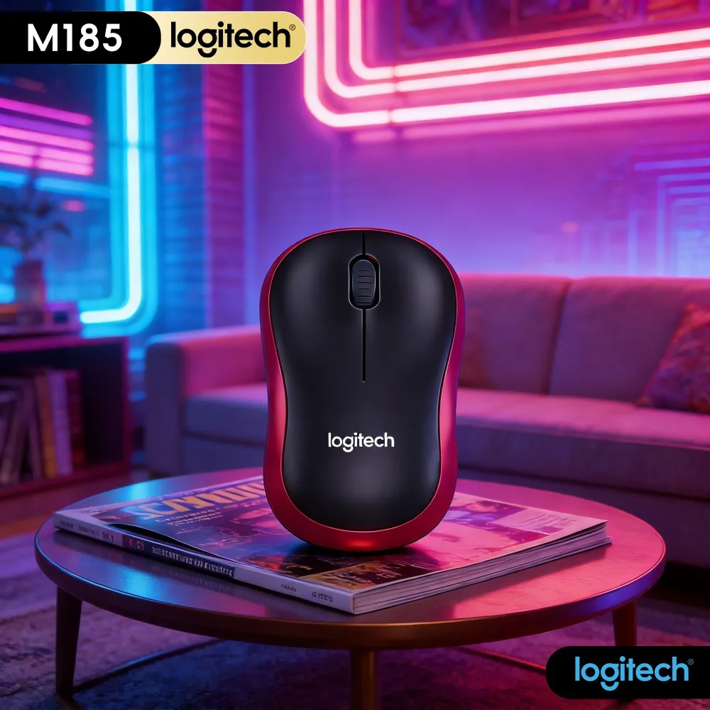 Logitech M185 Wireless Mouse Practical Everyday Gadget For Document Work Web Surf Desktop Laptop Home Office Win Mac