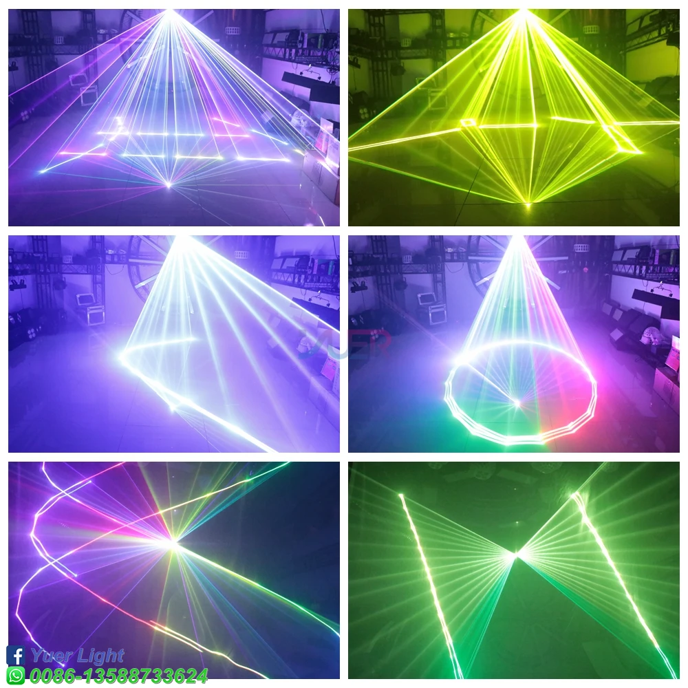 Lumières laser de scène cancers 3D DMX, budgétaire à distance DJ 12W, lumière laser, faisceau disco, éclairage de fête pour boîte de nuit, bar, Noël