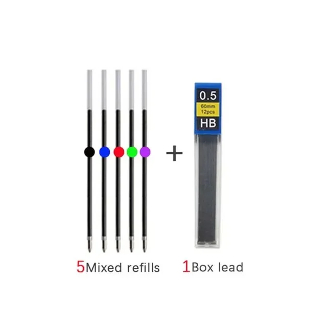 6 kleuren pen Creatieve veelkleurige balpen met 5 kleuren balpen 1 automatisch potlood Multifunctionele pen Kantoor Schoolbenodigdheden