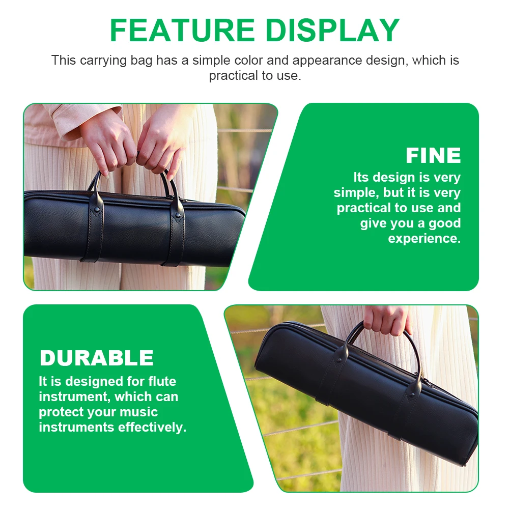 

Flute Bag Hard Case Storage Etui Instrument Flutes Cases Vertical Carrier Saxophone