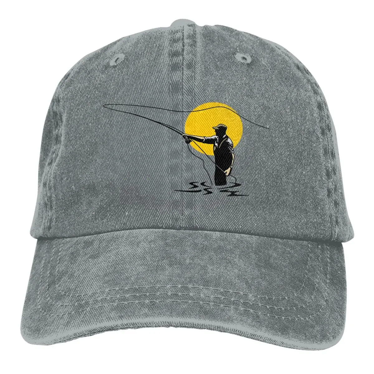 Fly Fishing Fisherman Fishing Lover Men Baseball Caps Adjustable Casual Cotton Sun Hats Unisex Dad Hats