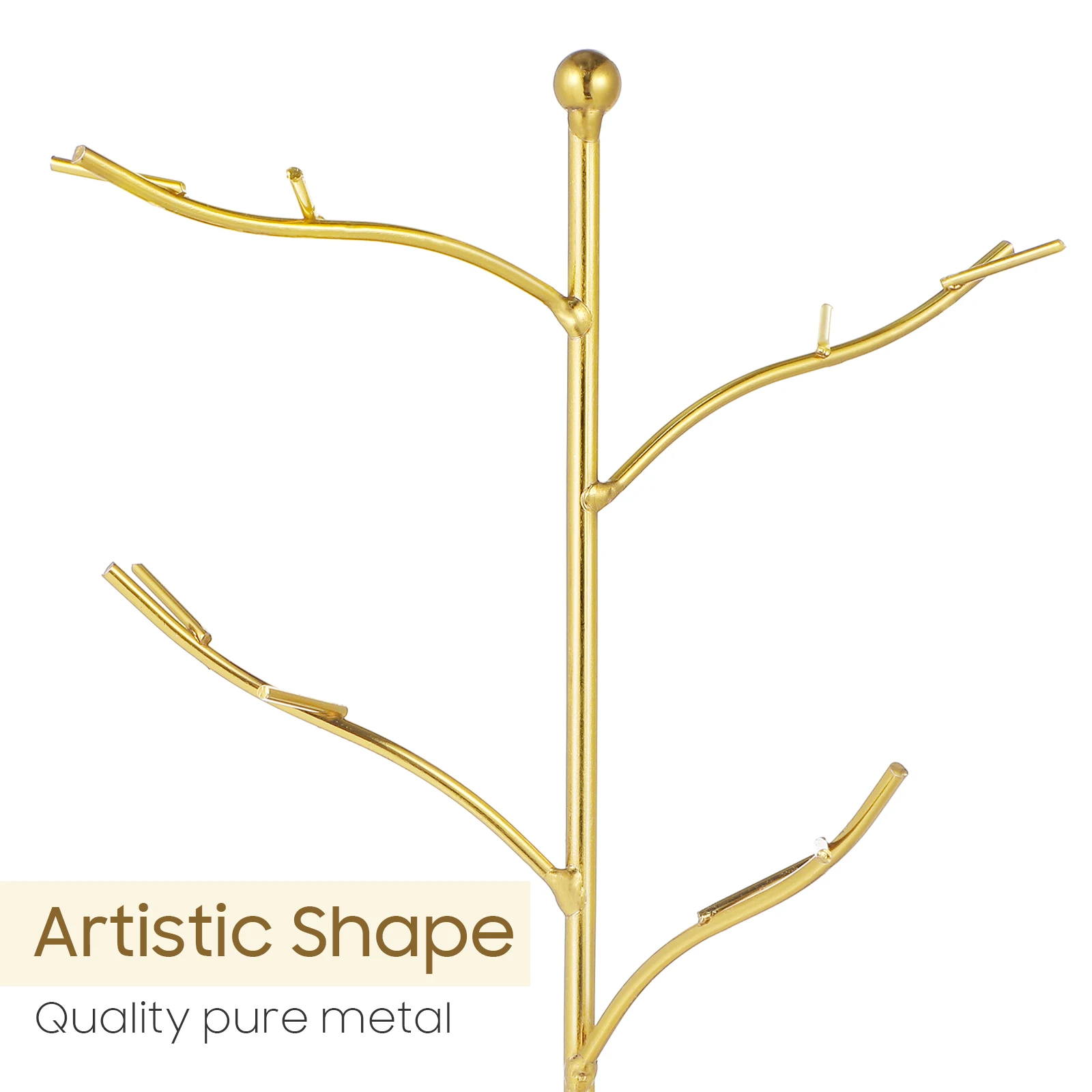 

1pc Jewelry Display Stand for Necklaces Earrings Bracelets Resin Alloy Hanging Rack Organizer Home Decoration Gift Tree Shape