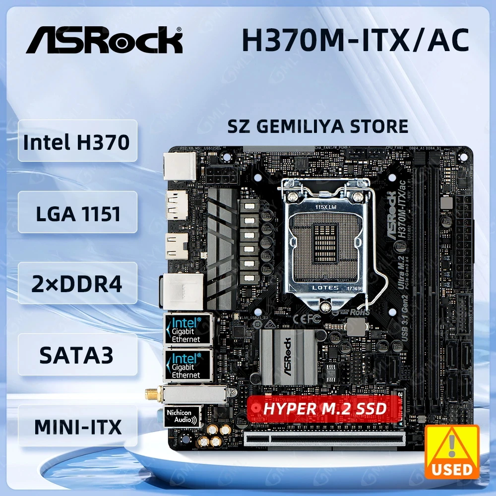 Asrock H370M-Itx/Ac…