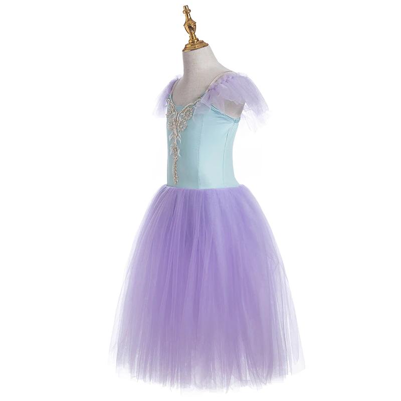 Newest Children lilac fairy professional ballet tutu ballerina pancake platter classical performance ballet stage costume tutu