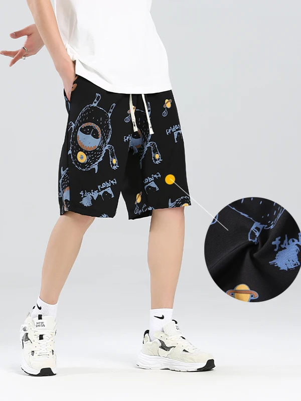 

Мужские летние шорты из ледяного шелка с камуфляжным принтом, тонкие, дышащие, для активного отдыха, повседневные, свободного кроя, прямые, для пляжа