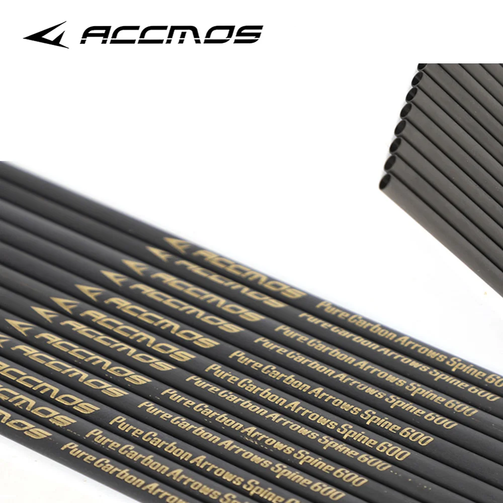 Pure Carbon Arrow Shaft Spine, Tiro com Arco ao ar livre, Tiro, Caça, Iniciante, Prática, Treinamento, ID, 4.2mm, 300, 1500, 12Pcs