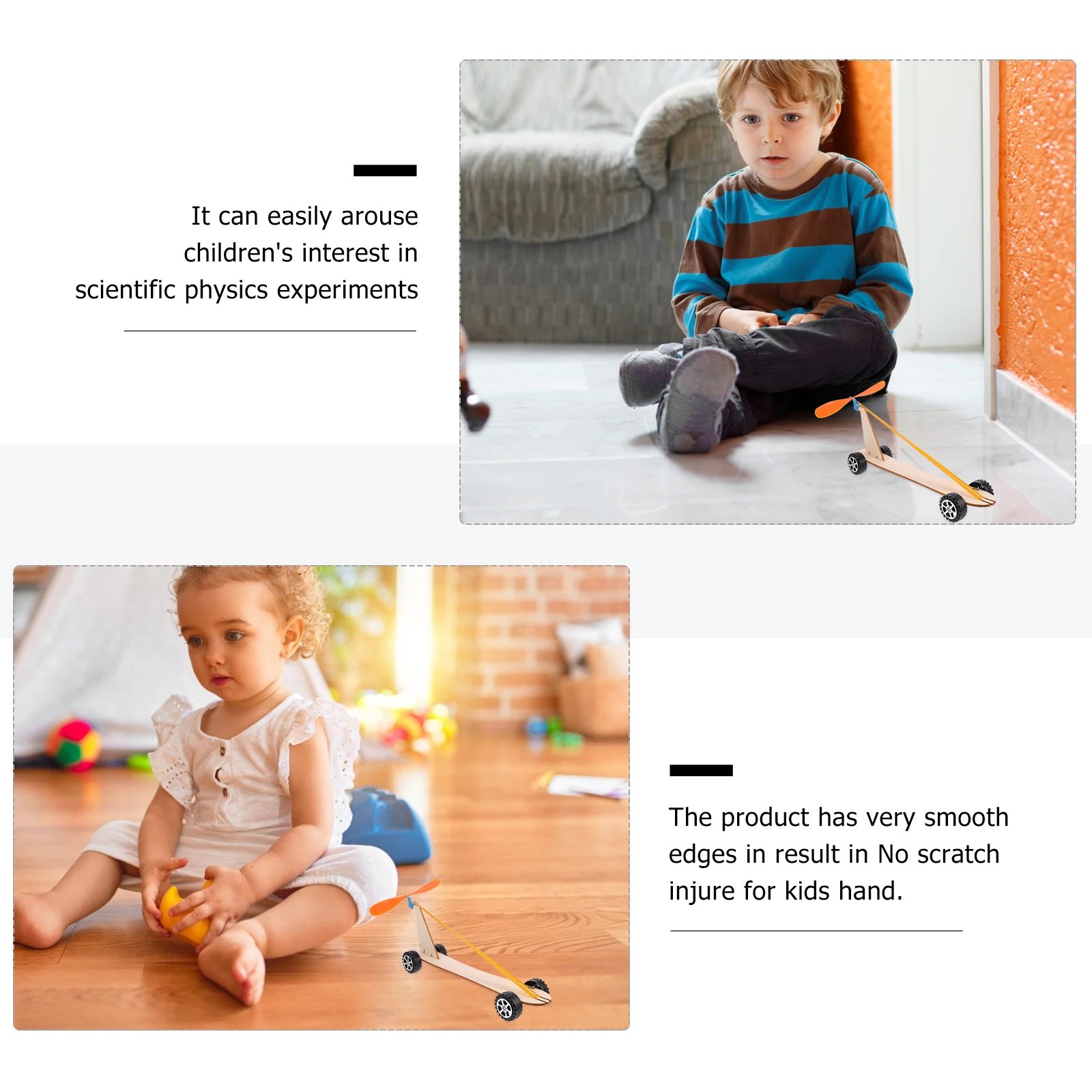 

Wind Turbine Teaching Aids Rubberband Power Car Powered Kit Experiment Cars Mechanical Assembly Toys Science Kits