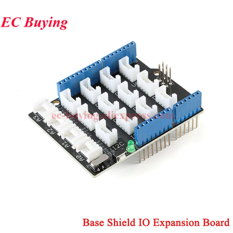 Grove Base Shield V2.0 for Arduino IO Expansion Board UNO R3/R4 Sensor IO Development Demo Module IIC I2C UART Grove Interface