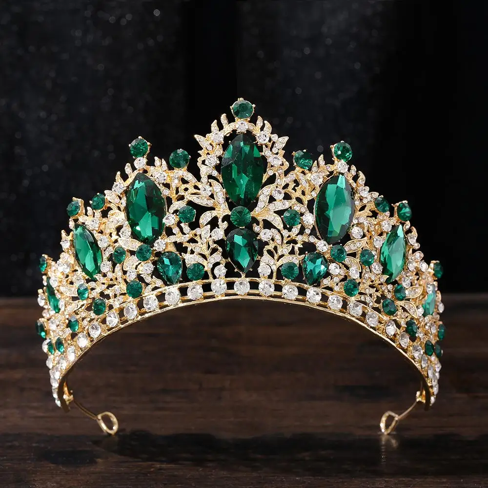 

Luxury Waterdrop Crown Wedding Dr Headwear Baroque Alloy Bridal Hair Accory Women Faion Jewelry Fre out New Model