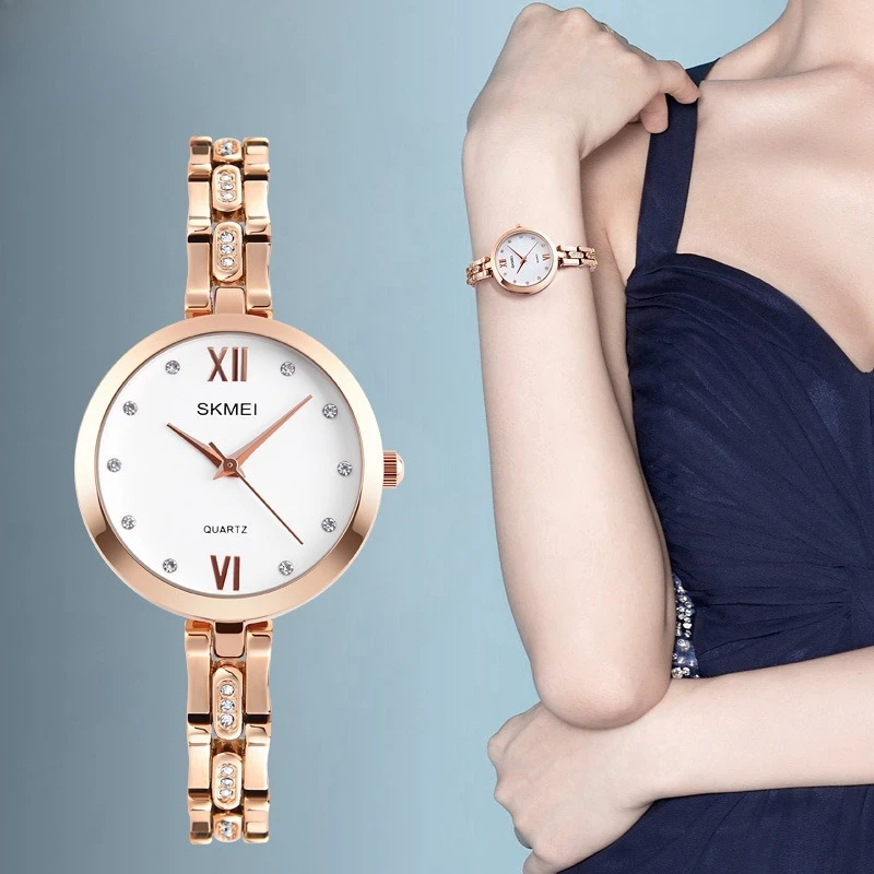 

2025 New Fashion Minimalist Waterproof Steel Bracelet Ladies Quartz Watch