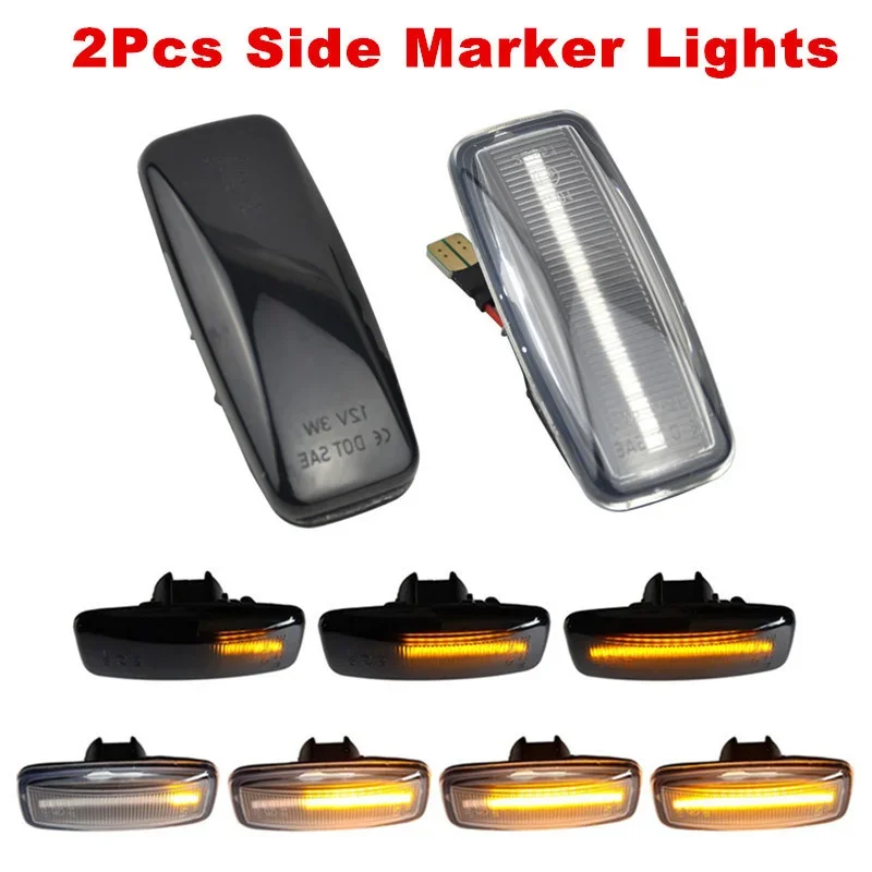 2Pcs Dynamic LED Side Marker Lights Turn Signal Lamps For Nissan Teana Cefiro Maxima J31 04-07 For Sylphy Bluebird Sunny Murano