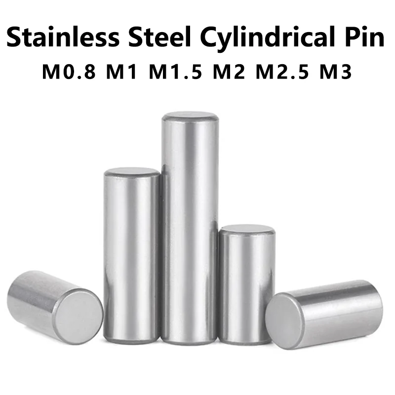 

1000Pcs 304 Stainless Steel Cylindrical Pins Positioning 3-60mm M0.8 M1 M1.5 M2 M2.5 M3 Non-Standard Size Locat Parallel Pin