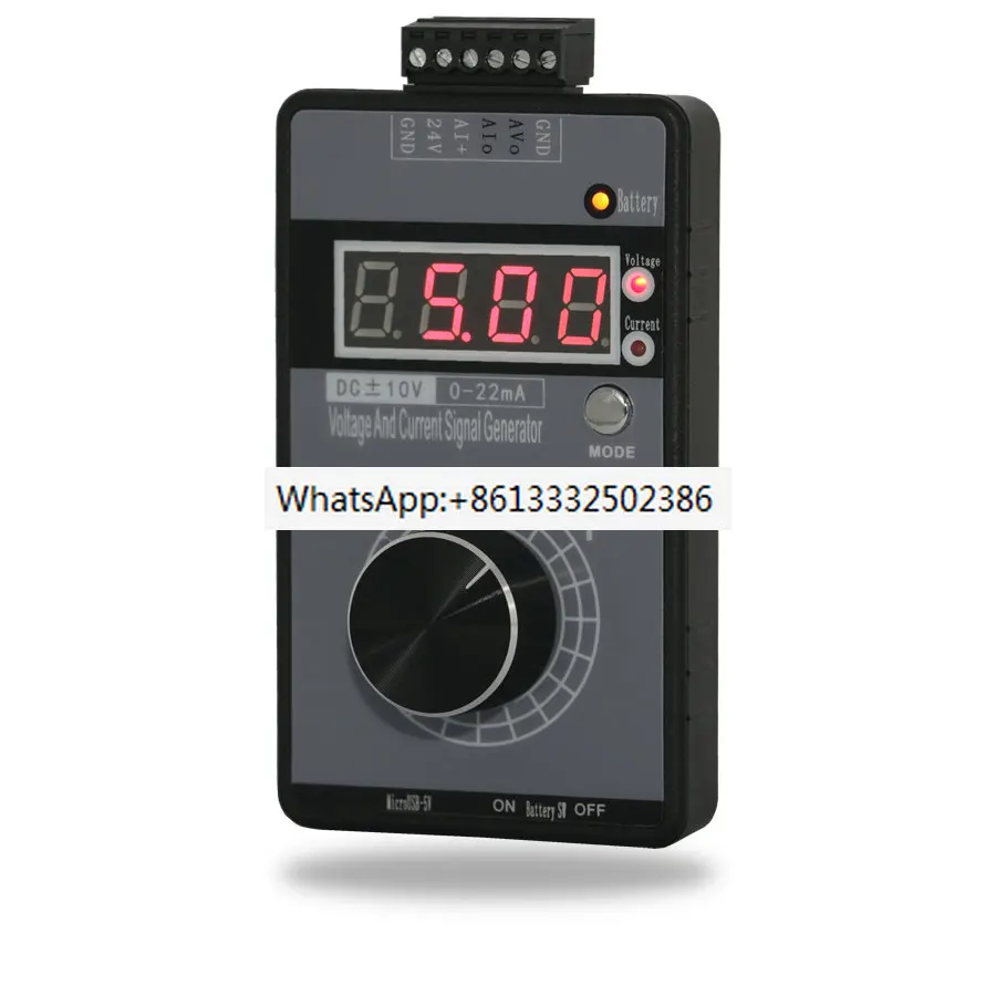 High precision/handheld positive and negative voltage/0-10V5V+current 0-4-20mA signal generator/analog source calibrator