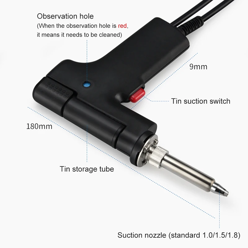 120W High-Power Electric Solder Sucker Strong Desoldering Station 2 in 1 Multi Function Adjustable BGA Rework Soldering Station