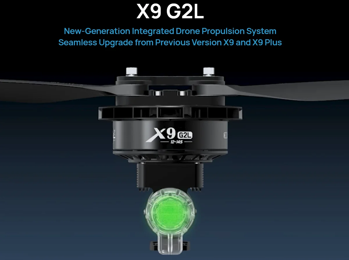 Hobbywing X9 G2L Motor Integrated Drone Propulsion System 24 kg Max Thrust 9616-110 KV Motor Propeller MFP 3611 For Agricultural
