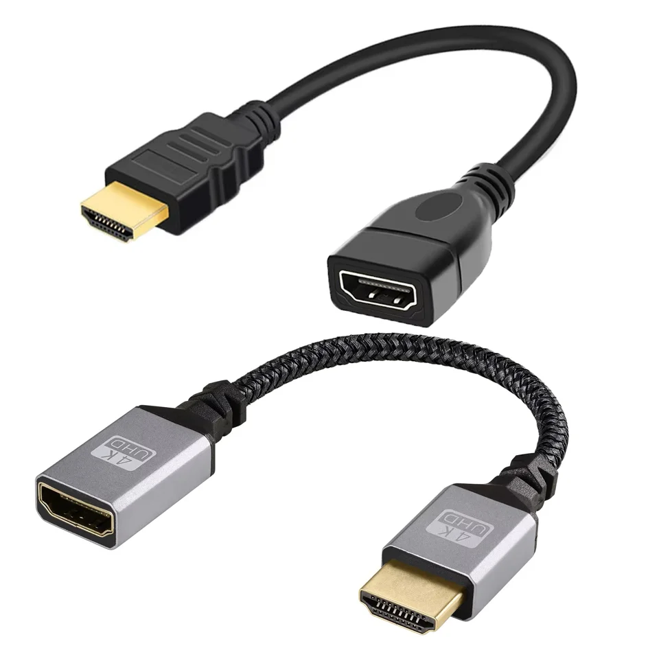 

1080P 4K HDMI-compatible Cable Male to Female HDMI-compatible Extension Cord for Xbox Laptop Desktop PC HDTV Monitor Projector