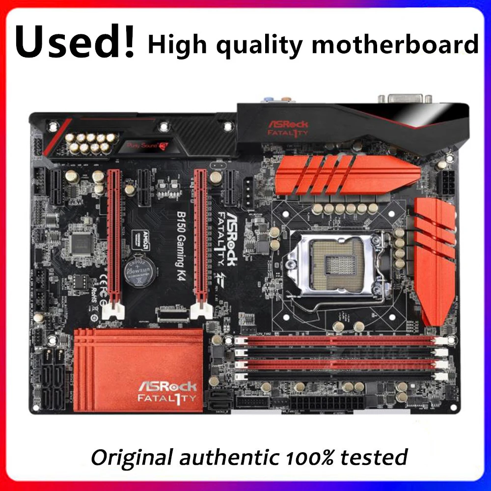 

For ASRock B150 Gaming K4 Original Used Desktop Intel B150 B150M DDR4 Motherboard LGA 1151 i7/i5/i3 USB3.0 SATA3