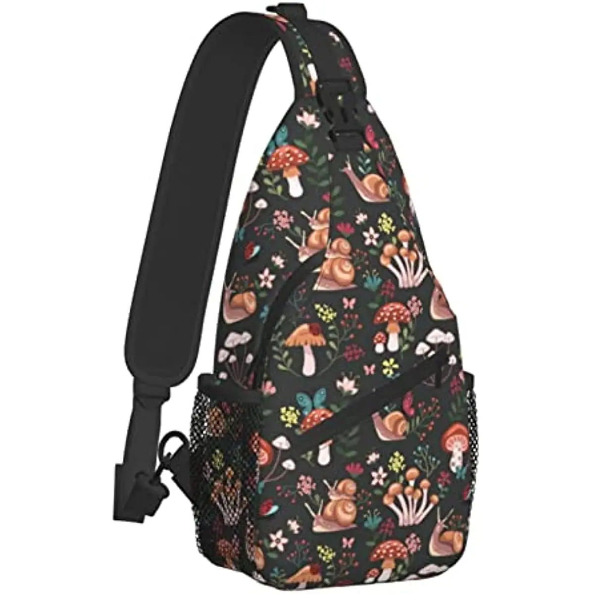 Magic Wild Mushroom Shrooms Sling Bag,Multipurpose Crossbody Shoulder Bags Travel Hiking Chest Backpack for Women Men