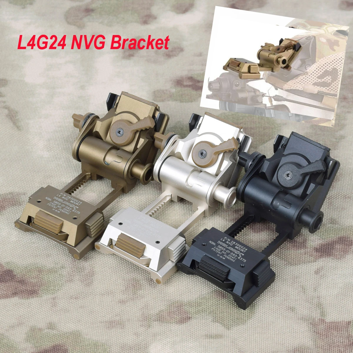 

Metal L4G24 NVG Bracket Holder for Tactical Airsoft Helmet L4G24 NVG Mount For PVS15, PVS18, GPNVG18 Night Vision