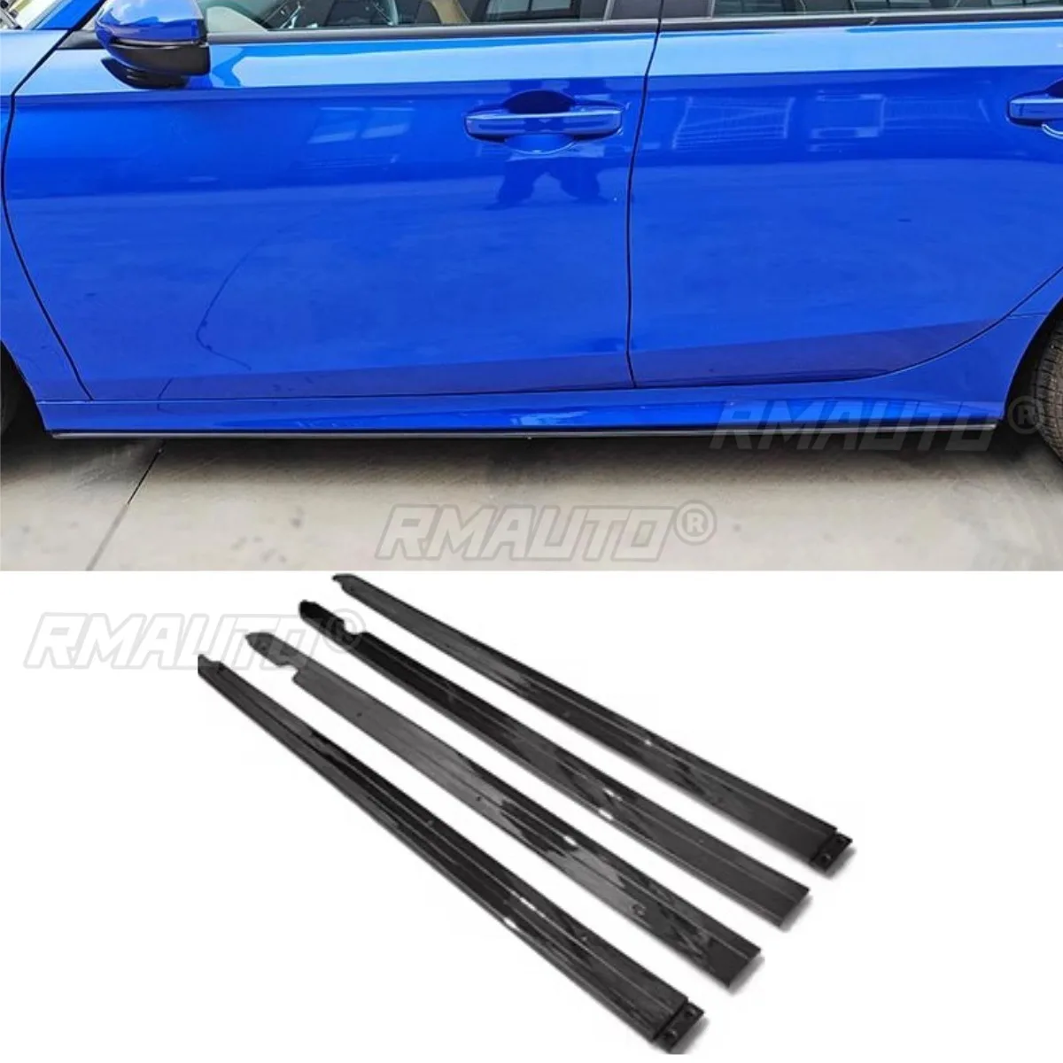 For Honda Civic 11th Generation 2022-2024 Car Side Skirt Lip Spoiler Extension Diffuser Car Side Skirt Splitter Accessories