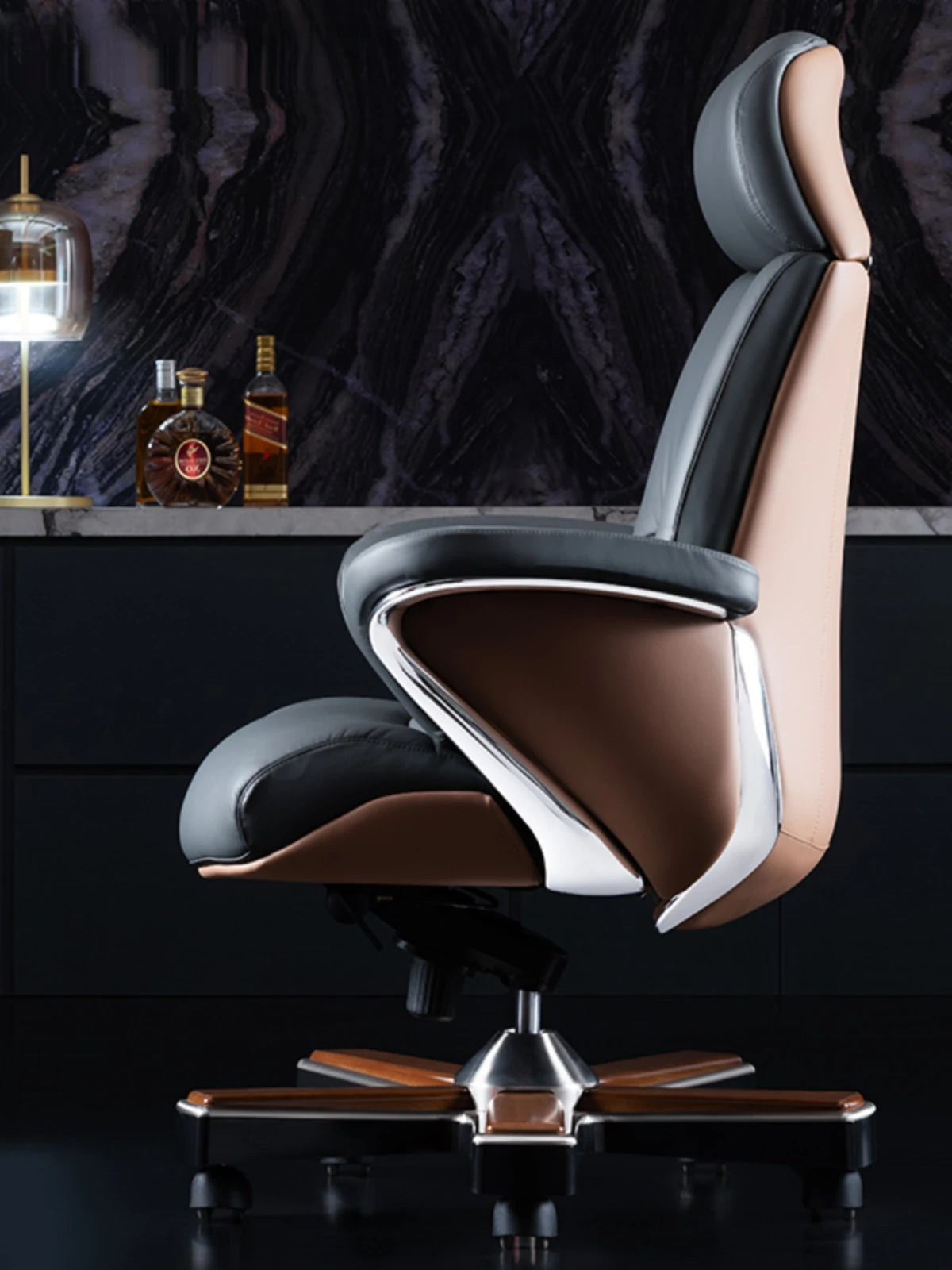 Leather Boss Office Chair Leather Office Chair Comfortable President Swivel  Computer  Reclining