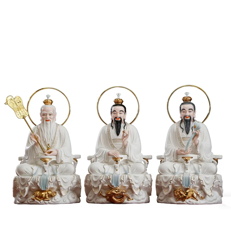 Sanqing first ancestor Buddha statue moral treasure Yuan Shi Tianzun Bodhisattva home ornament household god statue