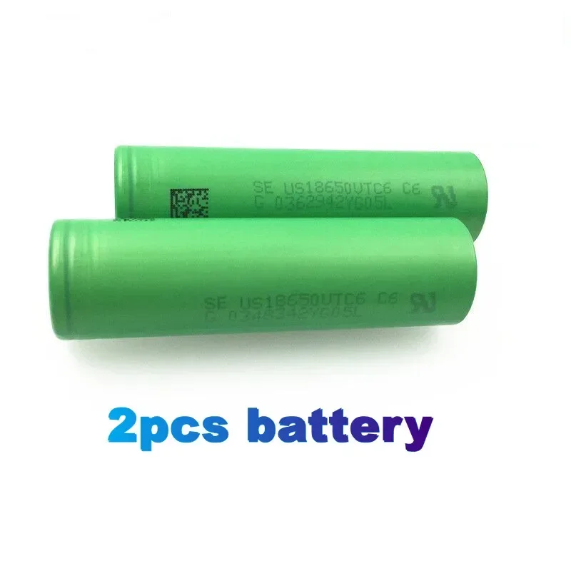 New 18650 VTC6 3.7V 3000 mAh battery is originally suitable for US18650 Sony 30A, toy tools, flashlight battery+USB charger