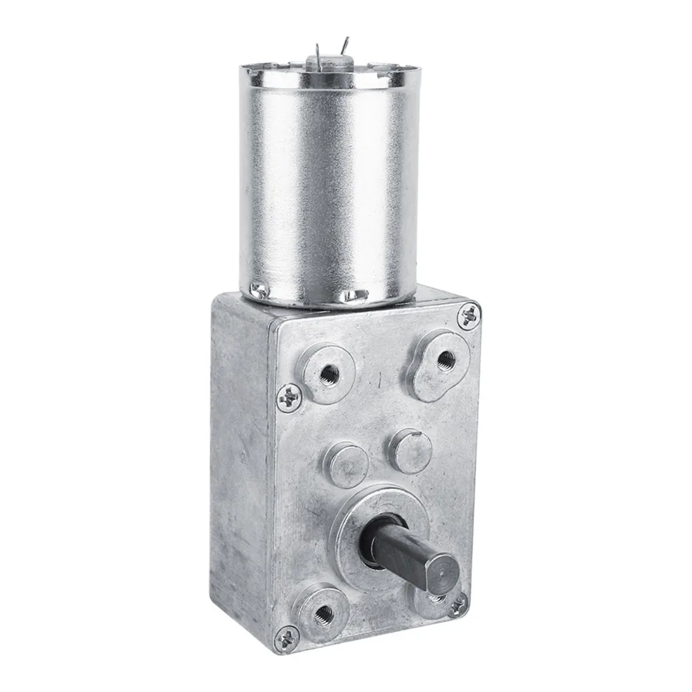 DC 12V Worm Gear Motor 62RPM 6RPM 20RPM Reversible Reduction Gear Motor High Torque With Encoder Self Locking Motor