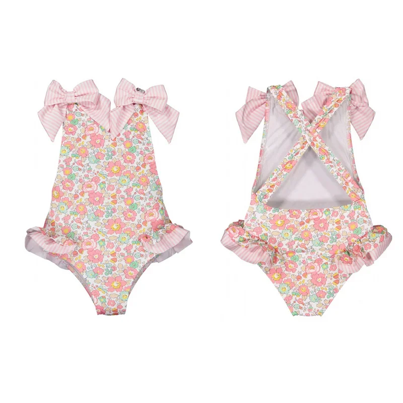 Girls Swimsuit 2023 Amoi Baby One Piece Sling Print Cute Beach  Bikini Swimwear Baby Girl Swimsuits 2-7Y biquini infantil menina