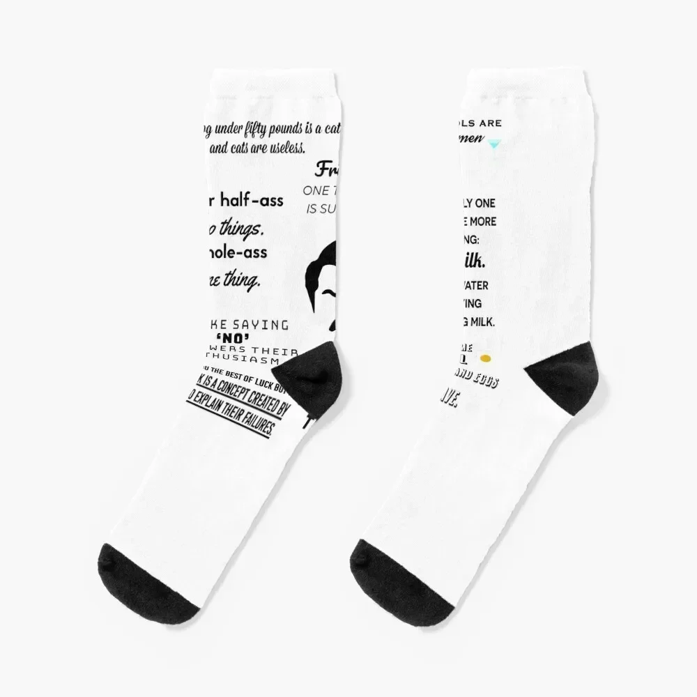 

Ron Swanson - Quotes Socks Antiskid soccer cute luxe floor Girl'S Socks Men's