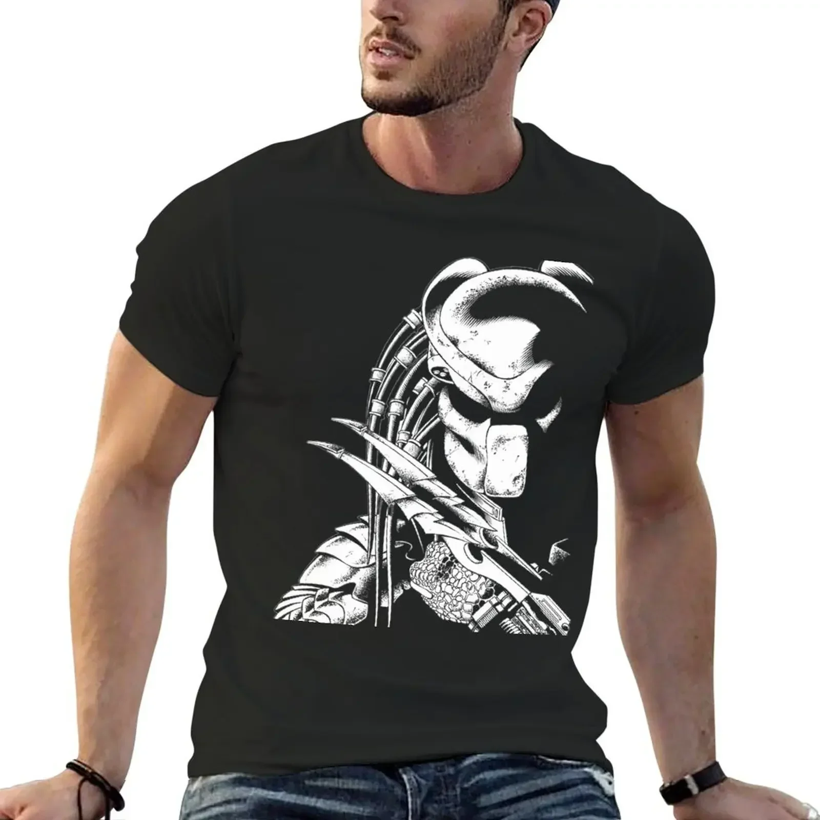 Predator T-Shirt summer top anime figures customizeds vintage t shirt men