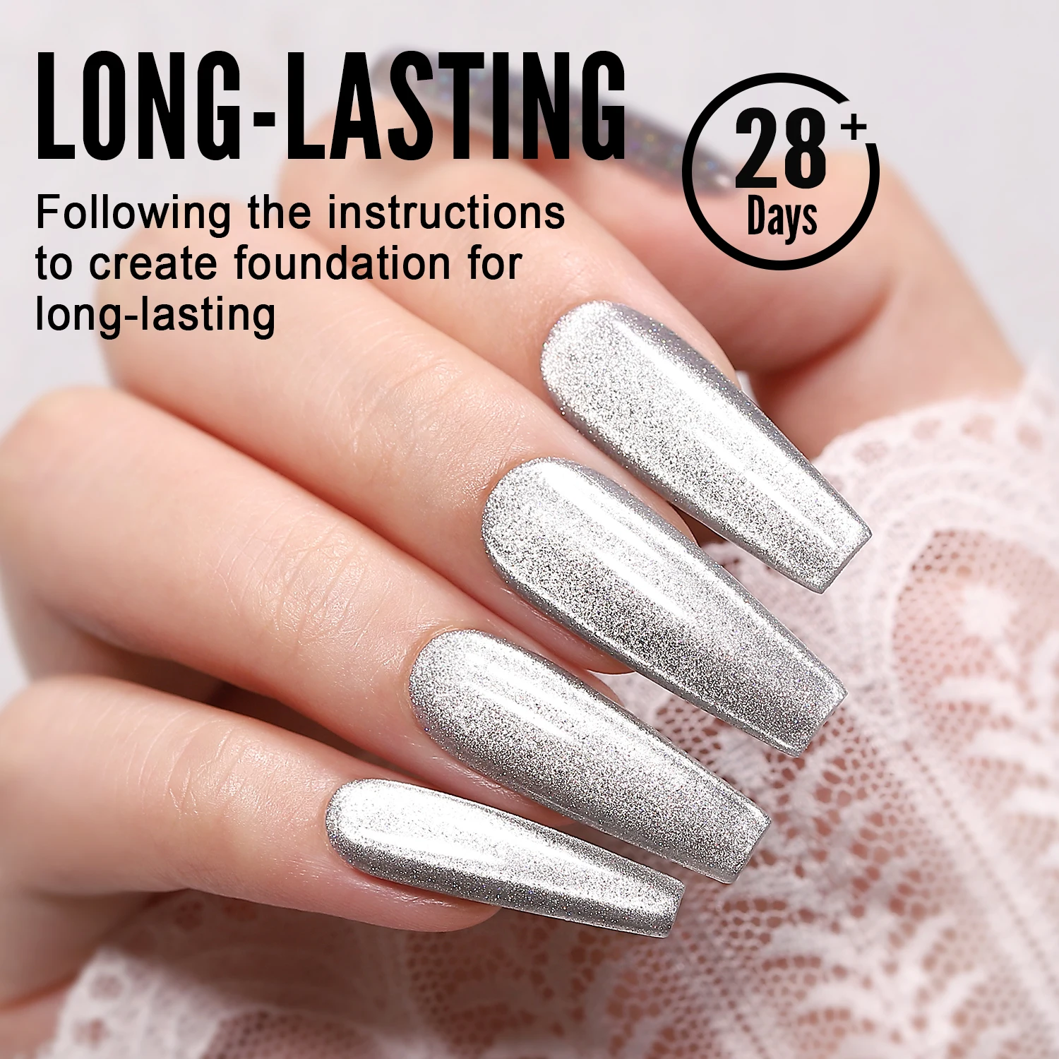 YOKEFELLOW Cat Eye Gel Nail Polish 10Ml Silver Magnetic Nail Polish Gel Varnish Professional Nail Gel for Manicure DIY