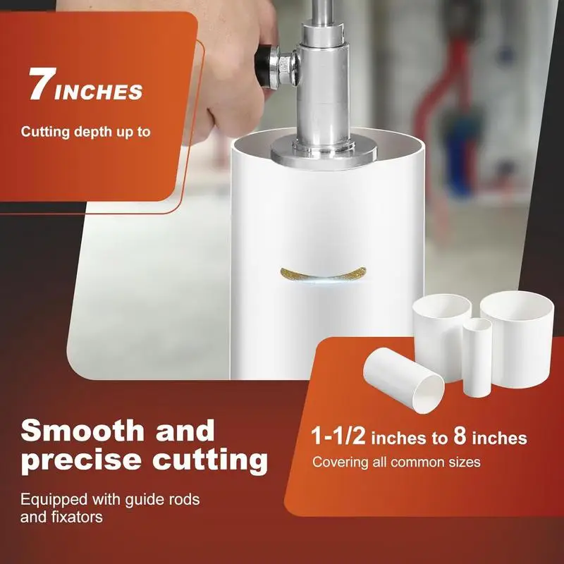 

PVC Cutter Tool 1 Set Of PVC Inside Pipe Cutter Ergonomic 7 Inch Adjustable Cutting Depth Plumbing Tools Hose Cutting Hand Tool