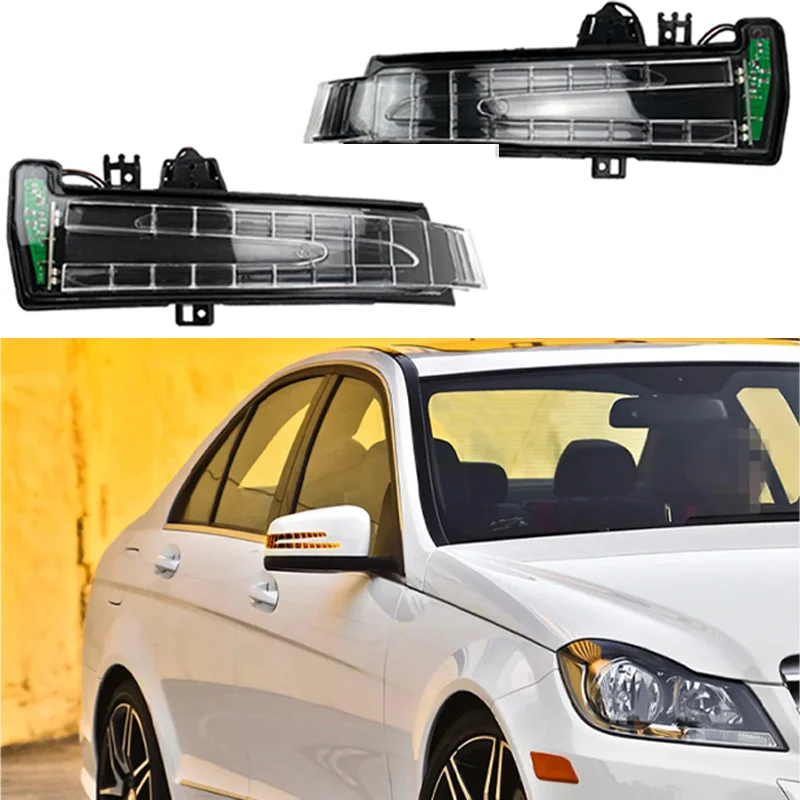 Pair Left&Right LED Rearview Mirror Turn Signal Light For Mercedes-Benz W221 W212 W204 W176 W246 X156 C204 C117 X117 A207