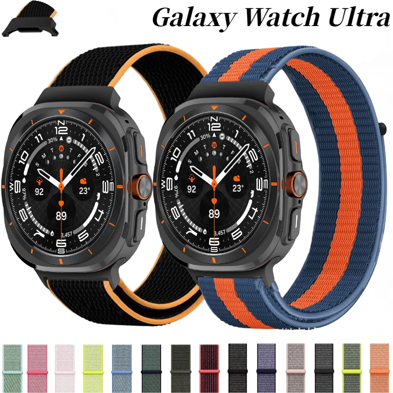 Cinturino ad anello in nylon per Samsung Galaxy Watch Ultra 47mm cinturino regolabile per cinturino Samsung Galaxy Ultra 2025 47mm