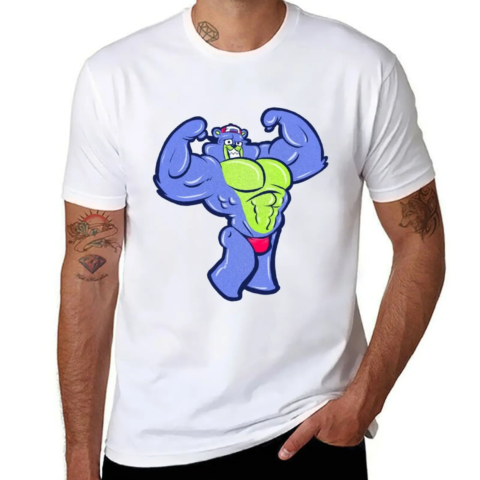 

BODYBUILD - A - BEAR T-Shirt t shirts for man cotton t shirts for man graphic funny T-Shirt