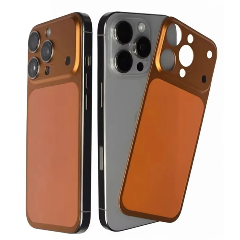 Metallrückplatten-Displayschutzfolie für iPhone 16 15 14 13 Pro Max 16Pro 15Pro 14Pro Film-Konverter-Aufkleber