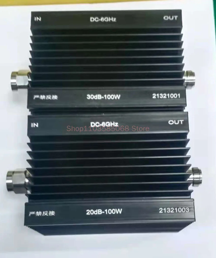 100W Fixed Attenuator N Type Frequency DC-6GHz 1-60dB