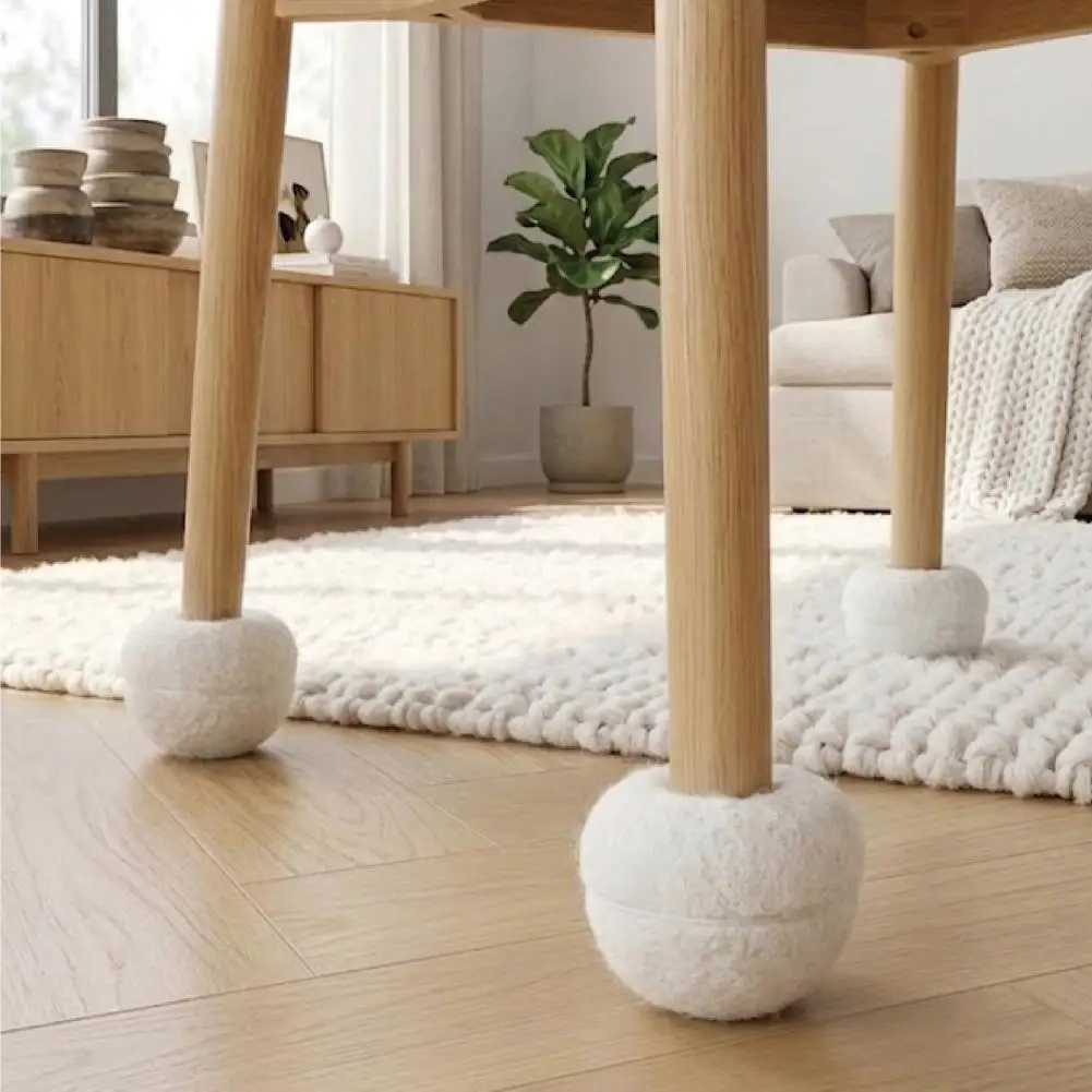 Noise Reduction Pads Precut Ball Chair Leg Covers Non-slip Felt Furniture Floor Protectors Noise-reducing Scratch for Chair