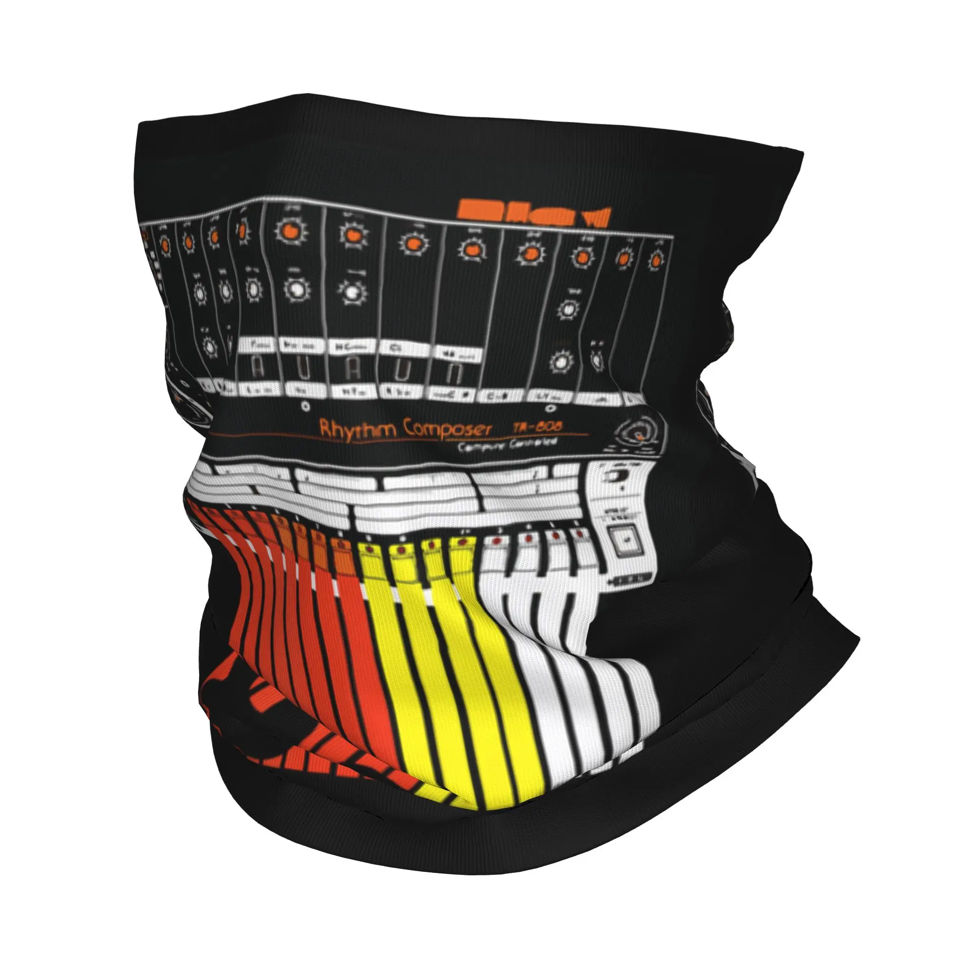 808 Classic Music Electronic Drum Machine Bandana Neck Gaiter Balaclavas Wrap Scarf Printed 80s Headwear Multi-use Outdoor Adult