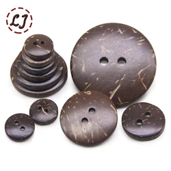 New 30pcs/lot Eco-Friendly Natural color coconut Sewing Buttons 2 Hole Button garment Scrapbooking Sewing Accessories DIY