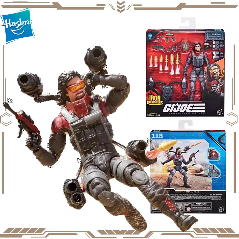 

Hasbro Original G.I. Joe Iron Grenadiers Cobra Metal-Head Action Figure Toys for Boys Girls Gift Collectible Model Ornaments