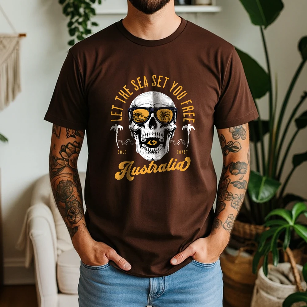 Mens Fashion Australia - Nieuwe zomer heren 100% katoenen T-shirt