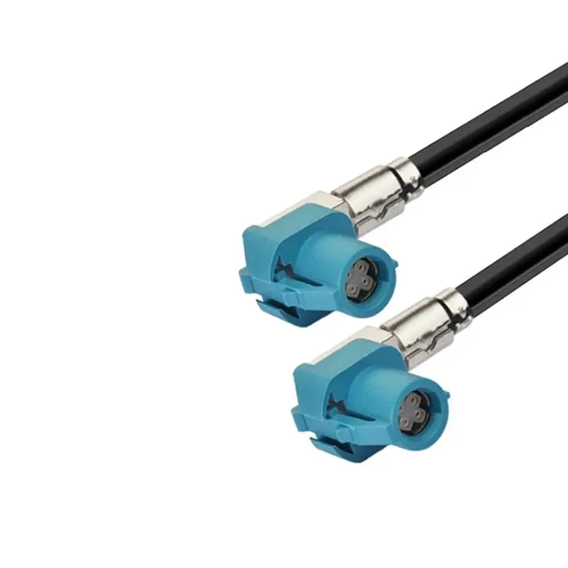 HSD LVDS Z Code Connector Cable Right Angle Extension Cable 50C For Car Camera Video