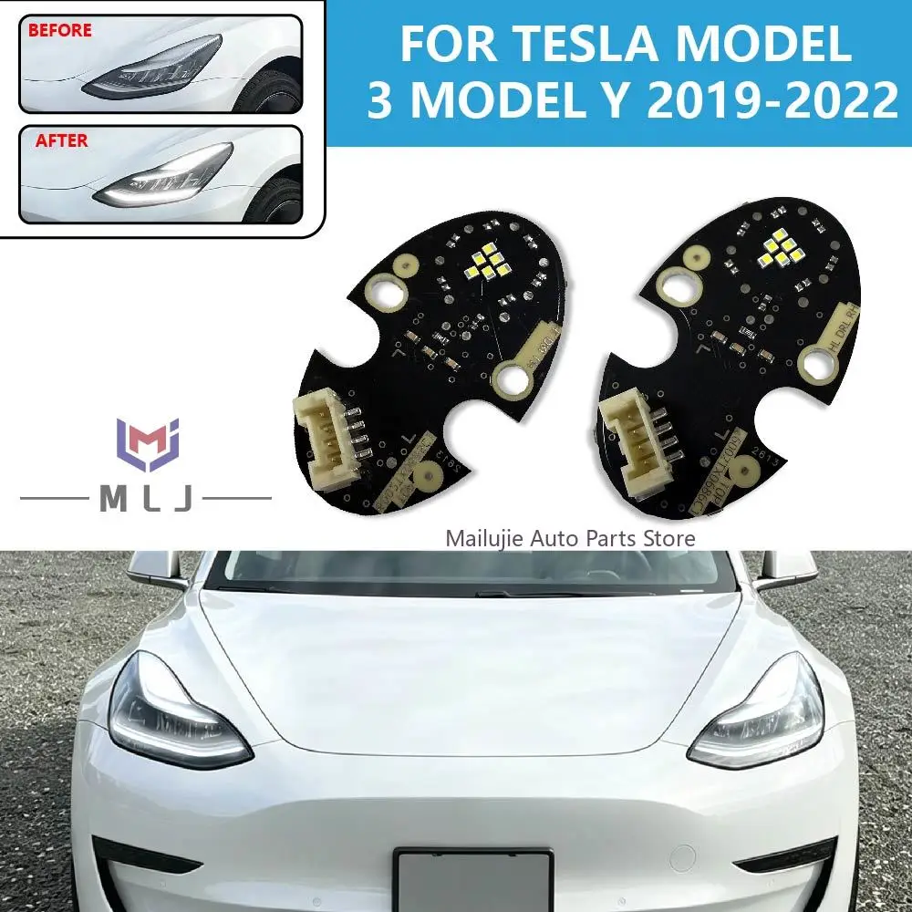 LED Angel Eye Chip DRL Light Source For Tesla Model 3 Model Y 2019-2022 Headlight LED Daytime Running Light turning light chip