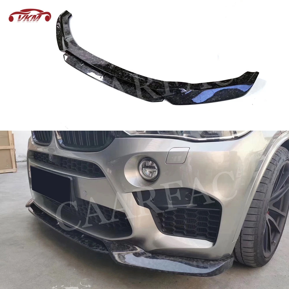 

V Style Forged Carbon Front Bumper Lip Spoiler For BMW X5M F85 X6M F86 2015 -2018 Carbon Fiber Head Chin FRP Lip Shovel